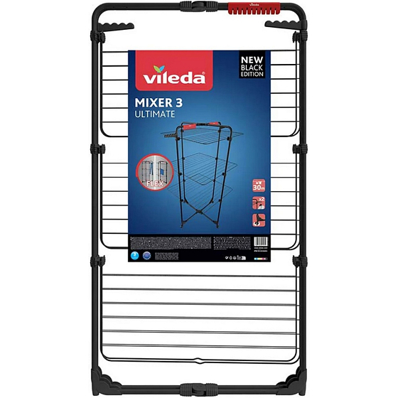 Vileda Mixer 3 Ultimate stojanový sušák na prádlo, sušící plocha 30 m, černý