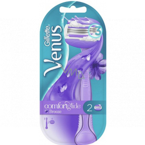 Gillette Venus ComfortGlide Breeze 2v1 holicí strojek + náhradní holicí hlavice 3břity 2 kusy pro ženy