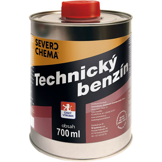 Severochema technický benzín, čistič, k odmašťování, 700 ml