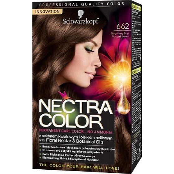 Schwarzkopf Nectra Color barva na vlasy 662 Nugátově hnědá
