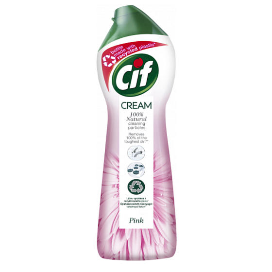 Cif Cream Pink Flower abrazivní čistící tekutý písek 250 ml