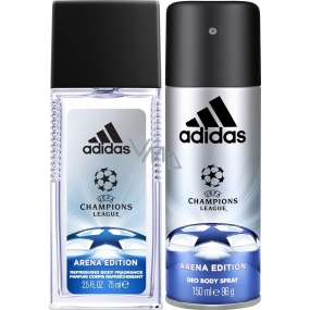 Adidas UEFA Champions League Arena Edition deodorant sprej pro muže 150 ml + parfémovaný deodorant sklo 75 ml, duopack