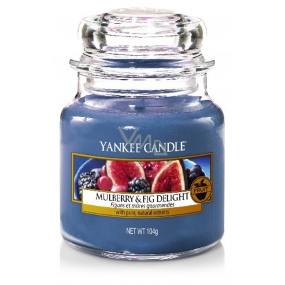 Yankee Candle Mulberry & Fig Delight - Lahodné moruše a fíky vonná svíčka Classic malá sklo 104 g