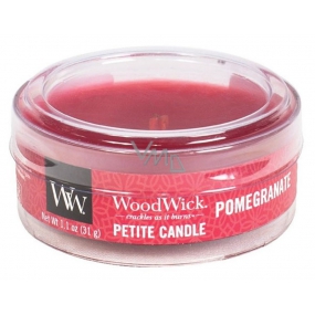 WoodWick Pomegranate - Granátové jablko vonná svíčka s dřevěným knotem petite 31 g