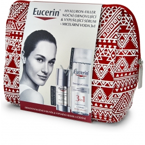 Eucerin Hyaluron-Filler noční obnovující a vyplňující sérum 30 ml + DermatoClean 3v1 micelární čisticí voda 200 ml + etue, kosmetická sada