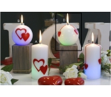 Lima Valentýnská magická svíčka Srdce koule 80 mm 1 kus