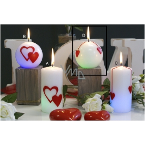 Lima Valentýnská magická svíčka Srdce koule 80 mm 1 kus