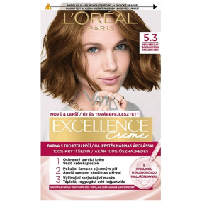 Loreal Paris Excellence Creme barva na vlasy 5.3 Světle hnědá zlatá