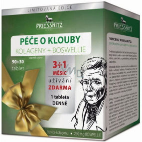 Priessnitz Kolageny + Boswellie péče o klouby doplněk stravy 90 + 30 tablet