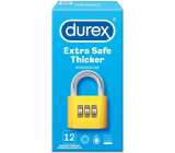 Durex Extra Safe Thicker latexový kondom, silnější, nominální šířka: 56 mm 12 kusů