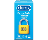 Durex Extra Safe Thicker latexový kondom, silnější, nominální šířka: 56 mm 12 kusů