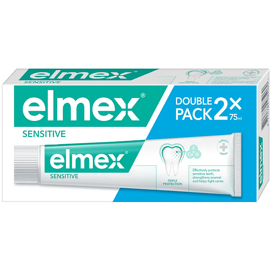 Elmex Sensitive Triple Protection zubní pasta 2 x 75 ml