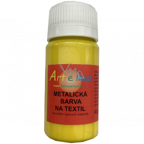 Art e Miss Barva na textil metalická 62 Žlutá 40 g