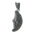 Obsidian Moka Měsíc přívěsek přírodní kámen, ručně broušená figurka 2,2 x 10 mm, kámen záchrany