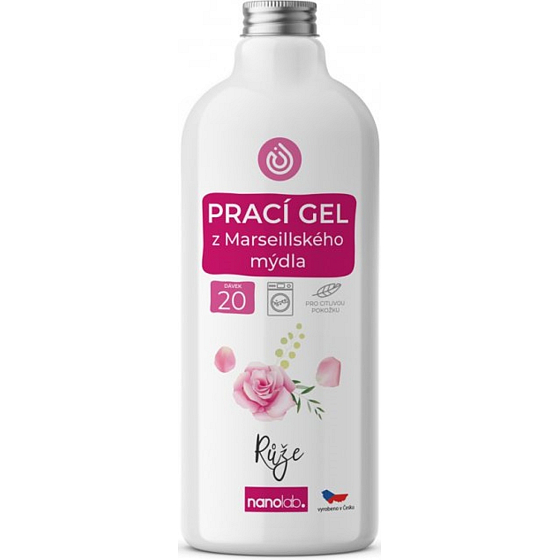 Nanolab Růže prací gel z Marseillského mýdla pro citlivou pokožku 20 dávek 1 l