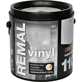 REMAL Vinyl Color mat omyvatelná barva na zeď, 110 holubí šedá, 3,2 kg REMAL Vinyl Color mat omyvatelná barva na zeď, 110 holubí šedá, 3,2 kg