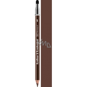 Dermacol Eyeliner & Eye Shadow 2v1 kajalová tužka a oční stíny 01 1,6 g