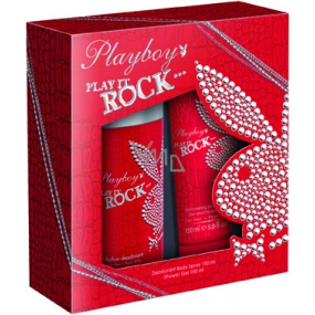 Playboy Play It Rock deodorant sprej 150 ml + sprchový gel 150 ml, kosmetická sada