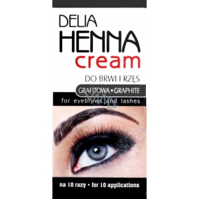 Delia Cosmetics Henna barvící krém na obočí a řasy Grafitová 15 ml + 15 ml