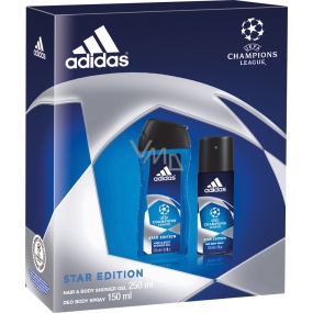 Adidas UEFA Champions League Star Edition II deodorant sprej 150 ml + sprchový gel 250 ml pro muže