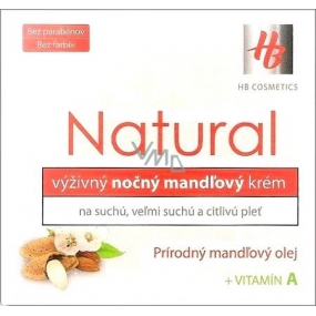 HB Natural Mandlový výživný noční krém s vitamínem A 50 ml