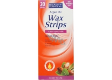 Beauty Formulas Arganový olej Wax Strips depilační pásky na nohy a tělo 20 kusů