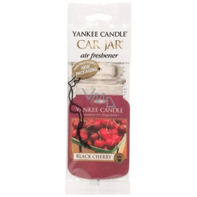 Yankee Candle Black Cherry - Zralé třešně Classic vonná visačka do auta papírová 12 g