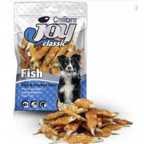 Calibra Joy Classic Ryba s kuřecím plátkem doplňkové krmivo pro psy 80 g