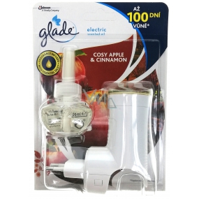 Glade Electric Scented Oil Cosy Apple & Cinnamon - Jablko a skořice elektrický osvěžovač vzduchu strojek s tekutou náplní 20 ml