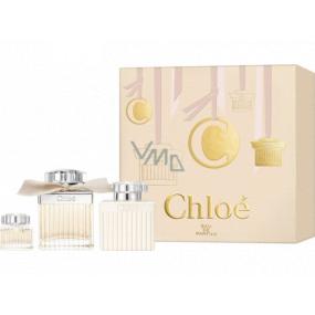 Chloé Chloé parfémovaná voda pro ženy 75 ml + tělové mléko 100 ml + parfémovaná voda 5 ml, dárková sada