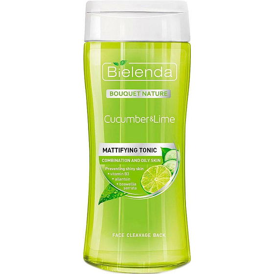 Bielenda Bouquet Nature Cucumber & Lime zmatňující pleťové tonikum 200 ml
