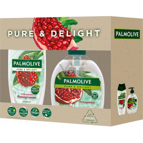 Palmolive Pure & Delight Pomegranate sprchový gel 250 ml + tekuté mýdlo 300 ml, kosmetická sada pro ženy