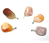 Achát Mosambik Troml přívěsek přírodní kámen, M cca 3 cm, 1 kus
