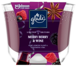 Glade Merry Berry & Wine s vůní lesních plodů a červeného vína vonná svíčka ve skle, doba hoření až 52 hodin 224 g