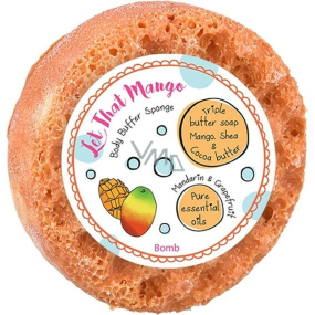Bomb Cosmetics Let That Mango přírodní sprchová masážní houba s vůní 200 g