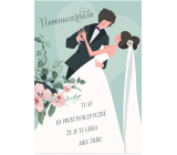 Albi Hrací přání do obálky K svatbě Novomanželé tančí 14,8 x 21 cm
