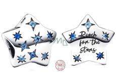 Charm Sterlingové stříbro 925 Jiskřivé hvězdy, korálek na náramek vesmír