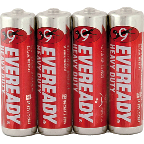 Eveready AA zinkovo-chloridové tužkové baterie, 4 ks