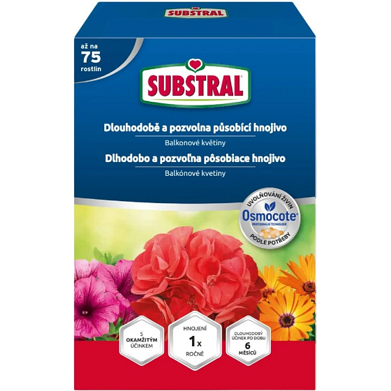 Substral Osmocote hnojivo na balkonové květiny, 750 g