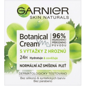 Garnier Skin Naturals Botanical Cream s výtažky z hroznů 24h hydratační denní krém normální a smíšená pleť 50 ml