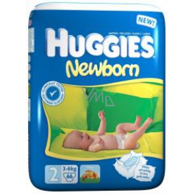 Huggies Newborn Mega Pack velikost 2, 3 - 6 kg plenkové kalhotky 90 kusů