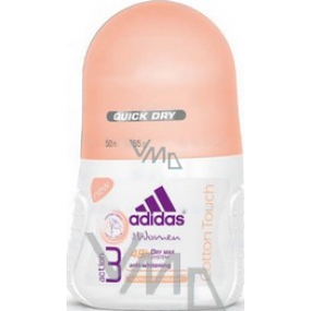 Adidas Action 3 Cotton Touch kuličkový antiperspirant deodorant roll-on pro ženy 50 ml