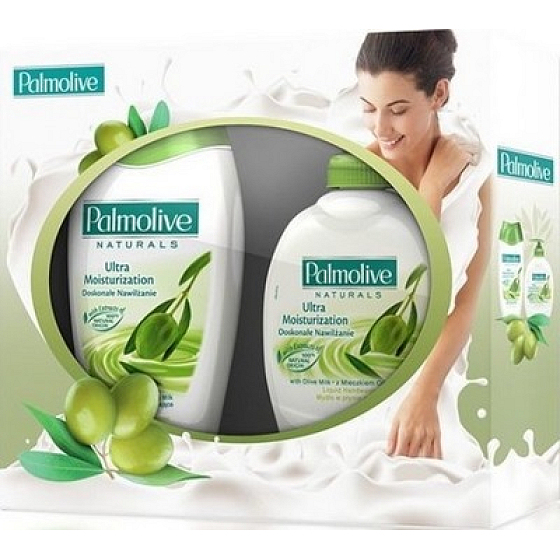 Palmolive Naturals Olive Milk sprchový gel 250 ml + tekuté mýdlo 300 ml, Přírodní hydratace kosmetická sada