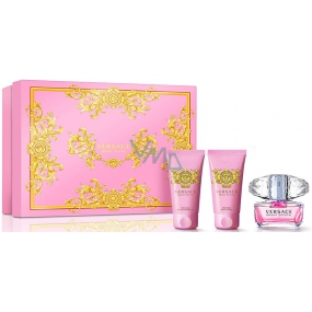 Versace Bright Crystal toaletní voda pro ženy 50 ml + tělové mléko 50 ml + sprchový gel 50 ml, dárková sada 2016