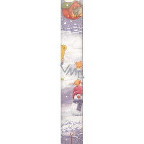 Ditipo Dárkový balicí papír 70 x 200 cm Vánoční Fialový Sněhuláci