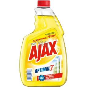 Ajax Optimal 7 Lemon Skla čisticí přípravek náhradní náplň 750 ml