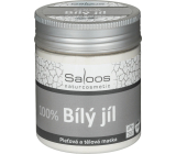 Saloos Bio 100% Francouzský bílý jíl tělová a pleťová maska na lupenku, ekzémy, snižuje tvorbu mazu 100 g