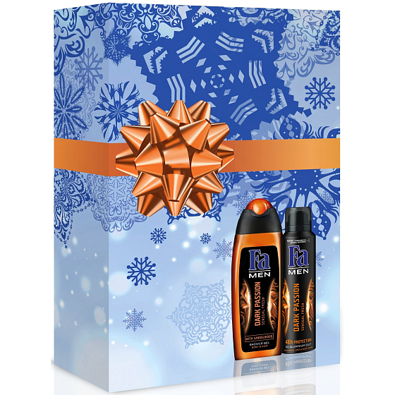 Fa Men Dark Passion sprchový gel 250 ml + Dark Passion deodorant sprej pro muže 150 ml, kosmetická sada