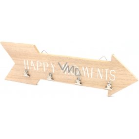 Nekupto Home Decor Dřevěná dekorační šipka Happy Moments 40 cm