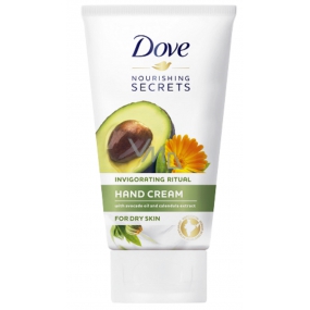 Dove Nourishing Secrets Povzbuzující Rituál Avokádový olej + extrakt z měsíčku lékařského krém na ruce pro suchou pokožku 75 ml